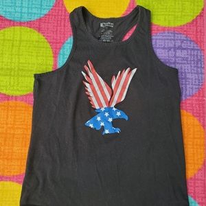 Black racerback tank top
